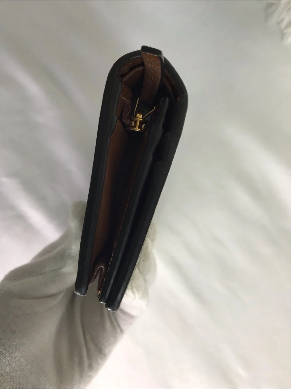 Gucci Leather/PVC Compact Wallet Monogram